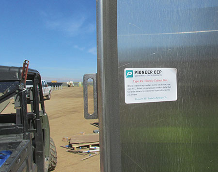 Photo 18. Enclosure label has no NRTL certification mark (red flag).