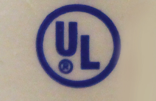 Photo 2. An Underwriters Laboratory certification mark