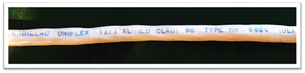 Figure 4. Cu-Clad NM-B 12/3 by Cadillac Uniflex (circa 1973)