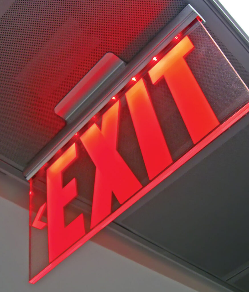 Photo 2. Exit Sign