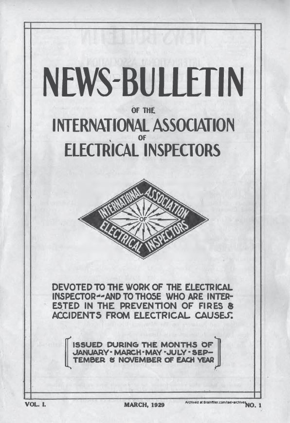 IAEI Magazine March 1929 Cover