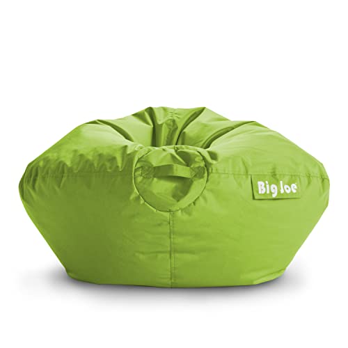 Big Joe Classic Bean Bag Chair, Spicy Lime Smartmax, Durable Polyester Nylon Blend, 2 feet Round