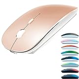 KLO Bluetooth Mouse for MacBook/MacBook air/Pro/iPad, Wireless Mouse for Laptop/Notebook/pc/iPad/Chromebook (BT/B Rose Gold)